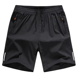 Summer Men Casual Beach Homme Ice Silk  Cool Comfortable Breathable Stretch Slim Fit Quick Dry Sports Male Shorts Big Size 8XL