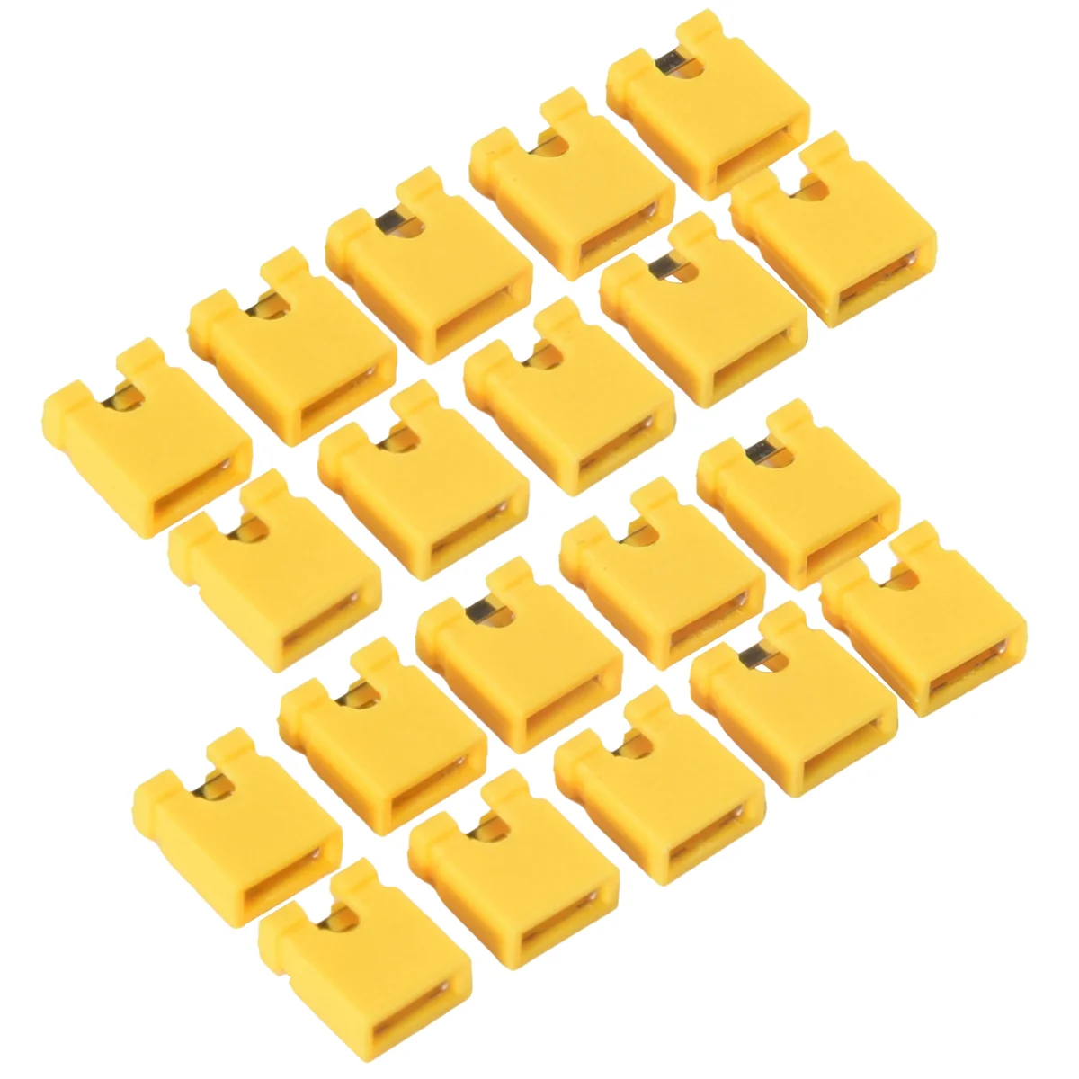 Y06A 100Pcs 2.54MM Jumper Cap Open Type Shorting Cap Shorting Block Shorting Cap Socket Pin Header Connection Block,Yellow