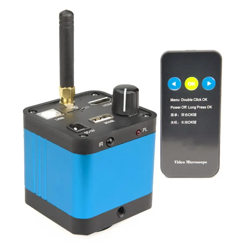 Câmera de Microscópio Hdmi Wifi Indústria Ocular Eletrônico Digital Zoom Lente de Montagem c Ios Android pc 1080p Completo 14mp