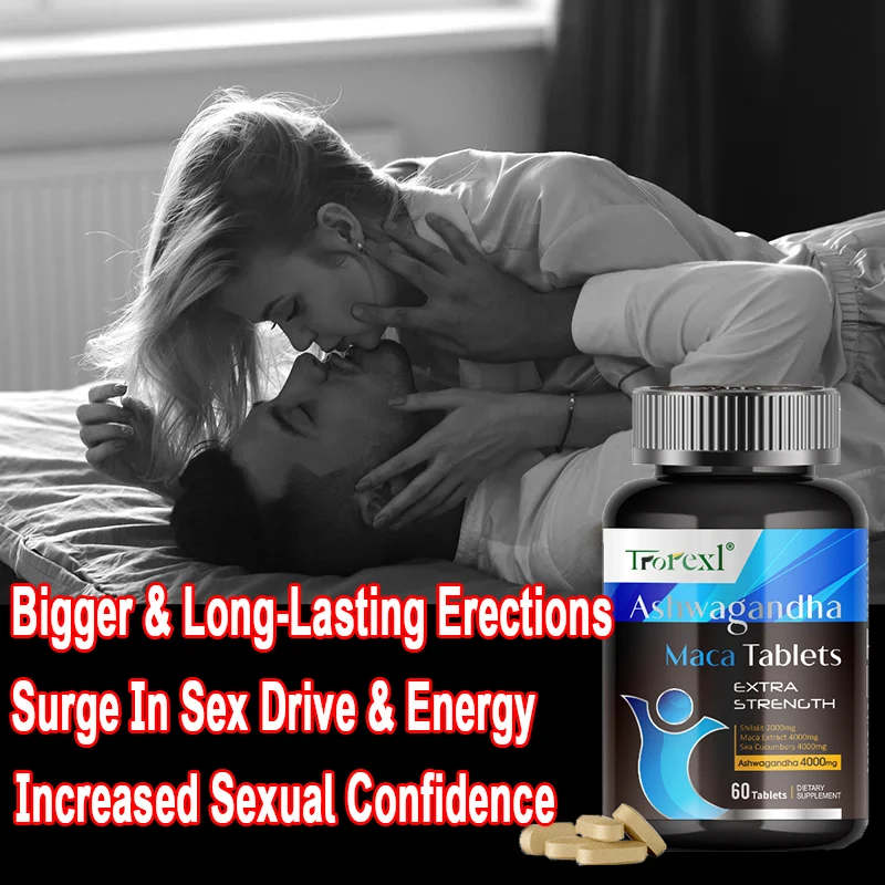 

Organic Ashwagandha Maca Pills, Reproductive Health Natural Energizer, E D Supports, Booster for Men