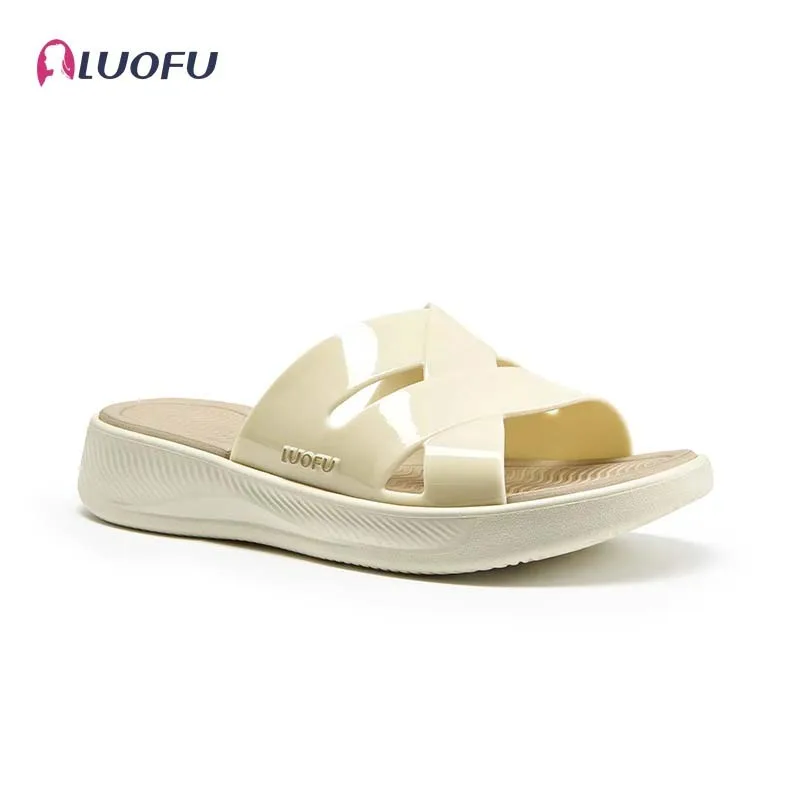 LUOFU Slippers for Women, Summer Home Bathroom Shower, Anti Slip and Anti Odor Soft Soled Fashionable Outdoor Sandals