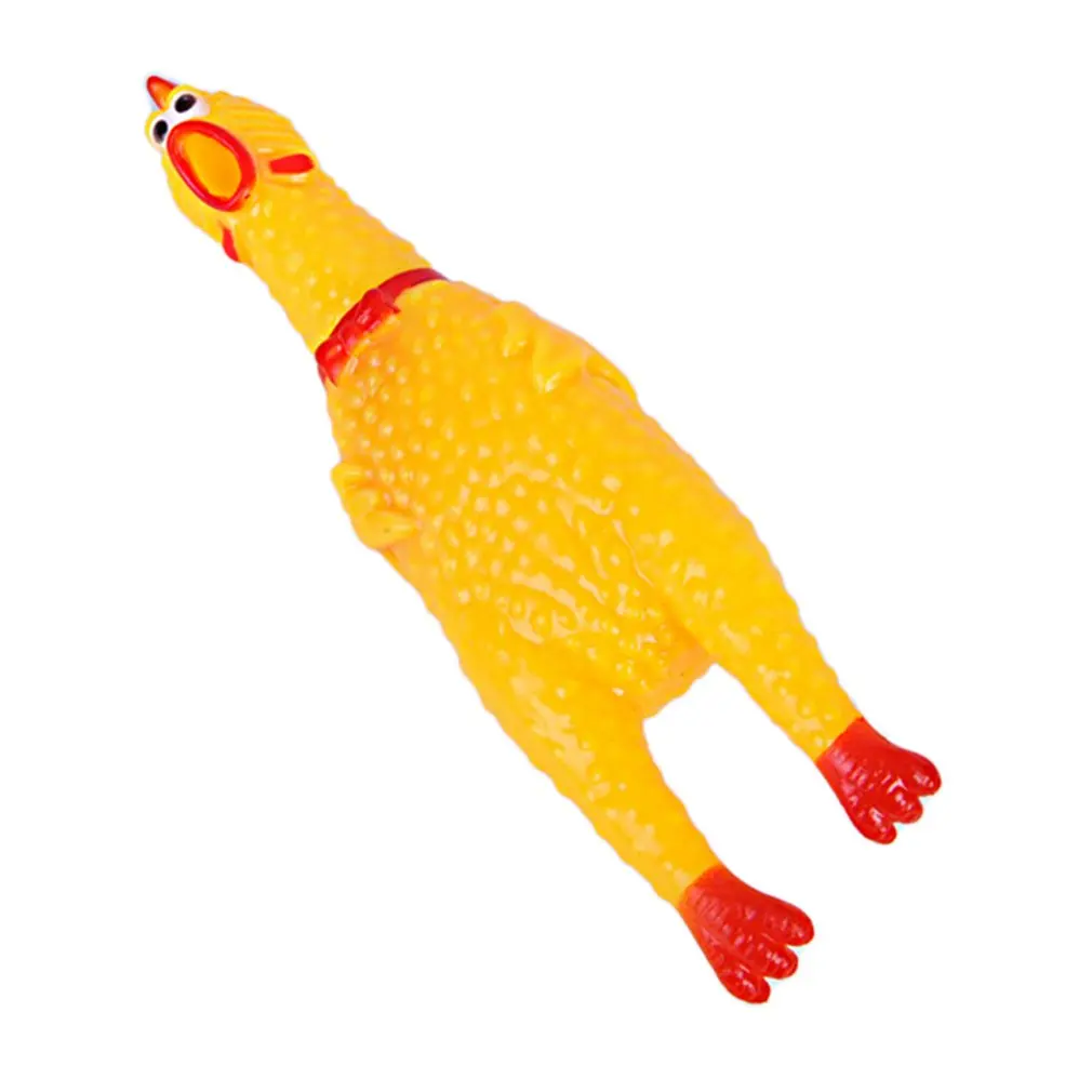 1PC S/M Funny Pet Toy Sets Squawking Rooster Screaming Rubber Chicken Pet Dog Toys Attractive Dog Cat Puppy Sound Molar Chew Toy