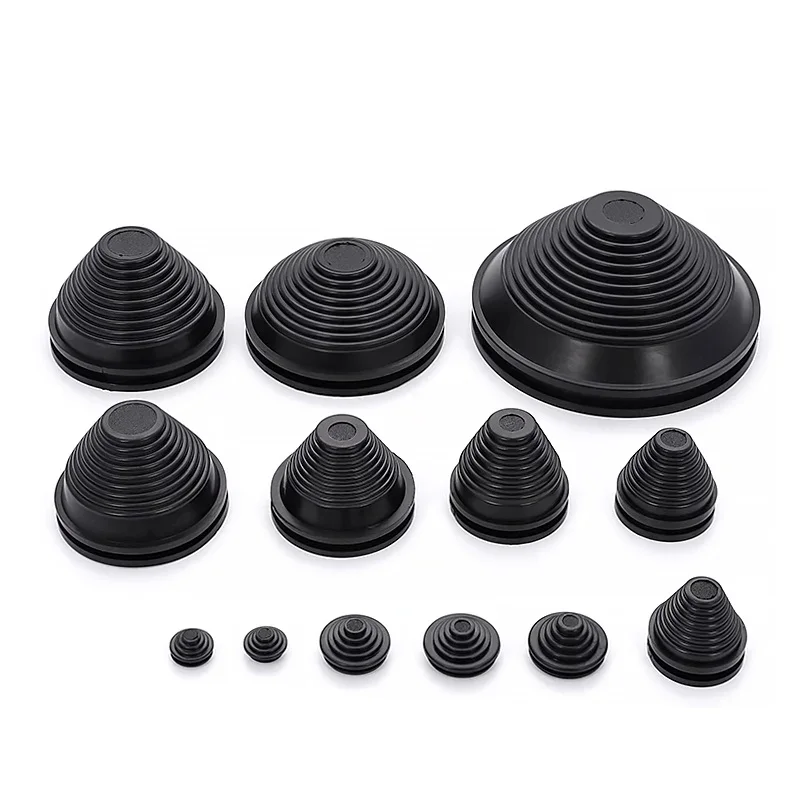 Hongtu 10 ~ 80 мм черная резиновая защитная катушка типа башни, защелкивающаяся втулка, уплотнительное кольцо, защитное кольцо, уплотнительная крышка, защитное кольцо для провода