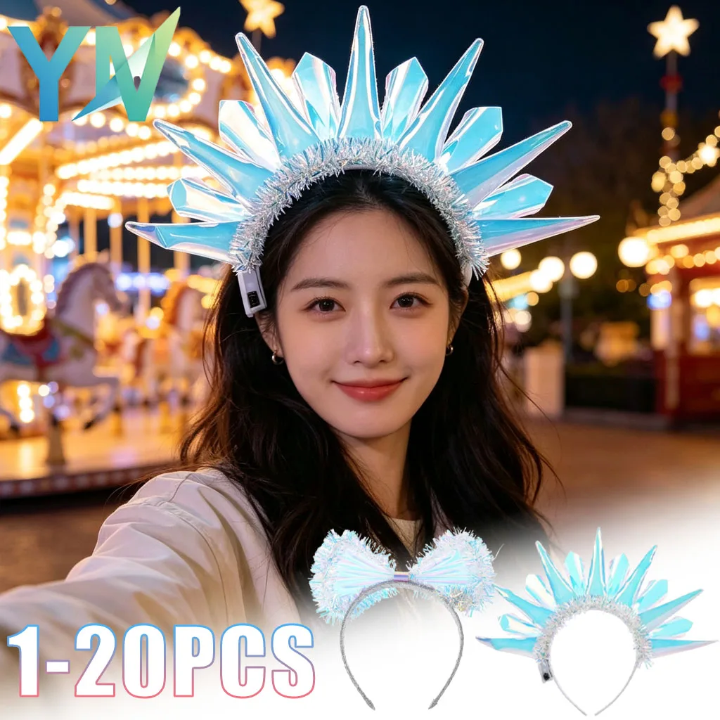 1-20 pièces, bandeau pour cheveux laser brillant, film décoratif lumineux pour scène, fête, spectacle, célébration, événement, intérieur, maison, jardin, table