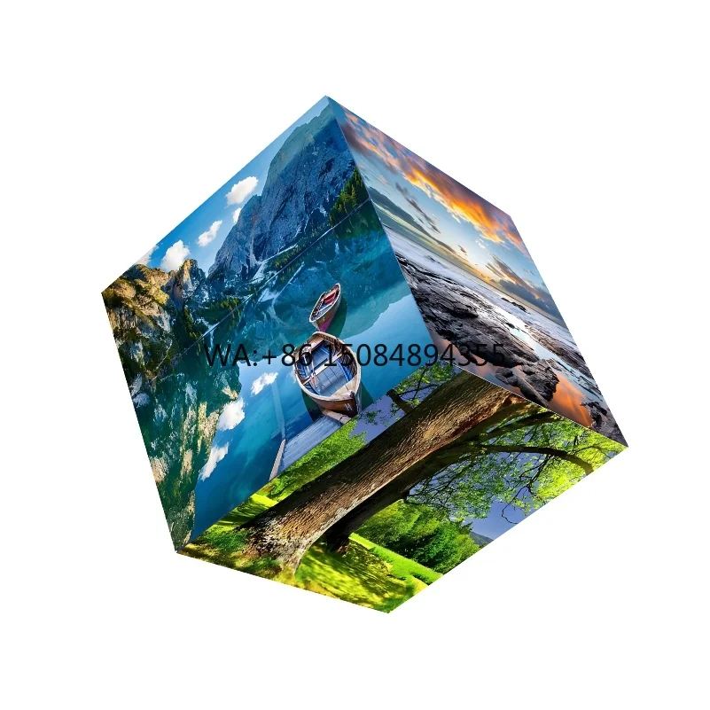 P1.5 Indoor LED Magic Cube Screen, Small Pixel Pitch HD Display Panel for Rental Events, Conference & TV Studio Background Wall