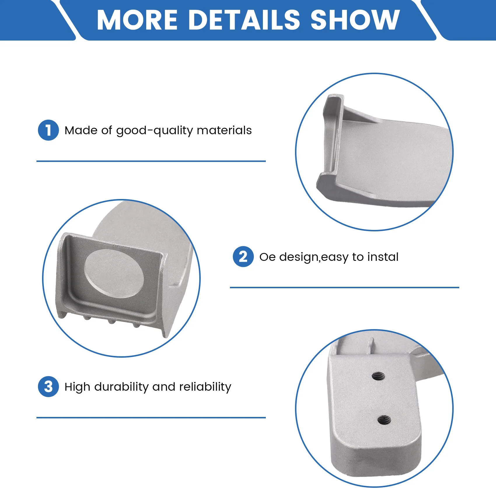 Superior-Front Headlight Bracket Repair Mount Kits Front Bumper Crossbar Bracket L2066203502 R2066203602
