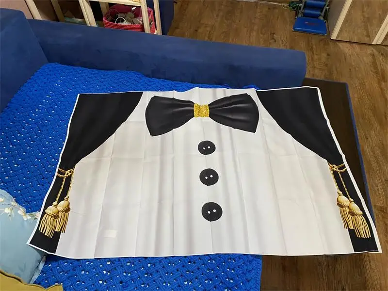 Laeacco Happy Handsome Man วันเกิด Daddy VIP Tie สูทส่วนบุคคลแบนเนอร์ภาพพื้นหลังฉากหลังถ่ายภาพ