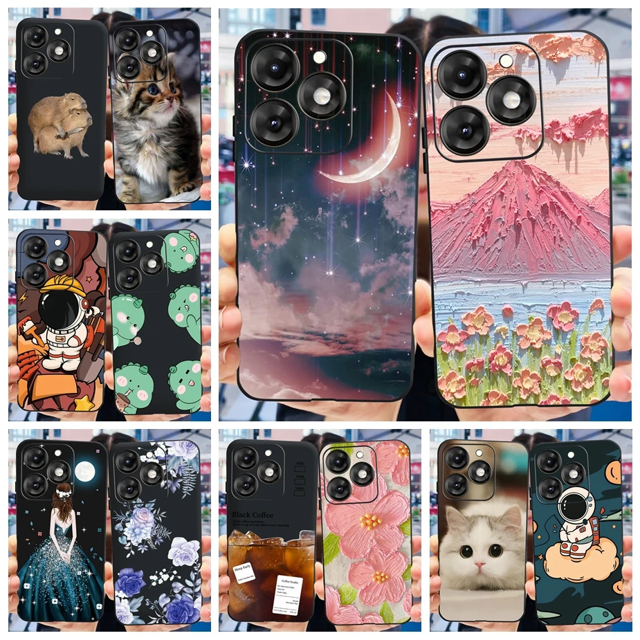 For Itel A70 Case Luxury Painted Cover Shockproof Soft Silicone TPU Phone Case For Itel A70 A 70 ItelA70 Back Cover 6.6'' Bumper