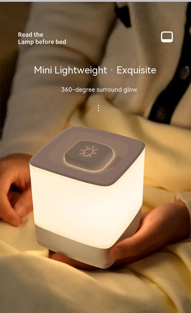 Lámpara LED de mesa magnética recargable por USB, dispositivo conmutable de tres colores, lámpara de pared portátil, batería de larga duración, luz nocturna de cabecera