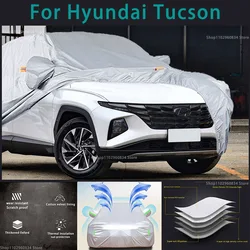 For Hyundai Tucson 210T Waterproof Full Car Covers Outdoor Sun uv protection Dust Rain Snow Protective Auto Protective cover