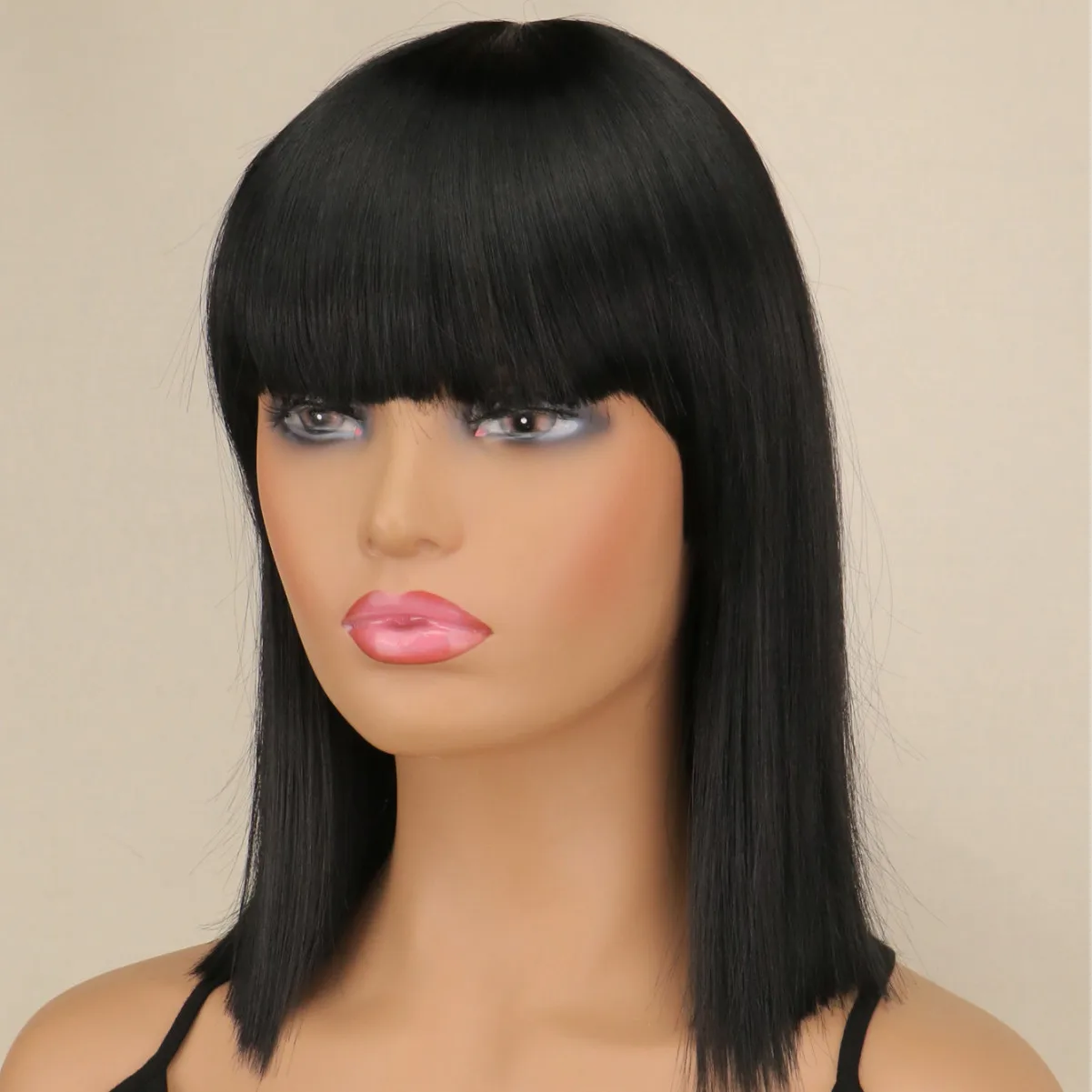 

Anime Nico Robin Cosplay Black Cyan Women's Cosplay Role Play Wigs with Bangs for Halloween