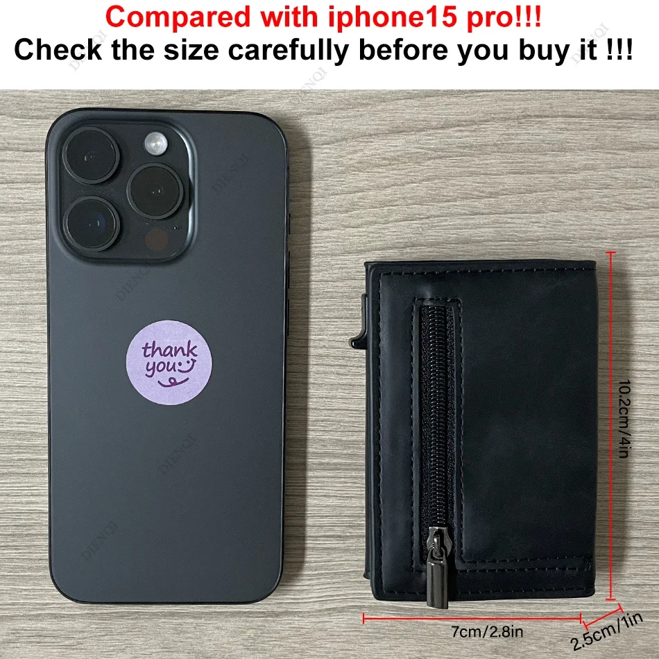 RFID-Kreditkartenhalter Herren-Geldbörse Luxusmarke Bankkarten-Etui aus Kohlefaser Minimalistische Brieftasche Smart Wallets für Männer – Detail 10