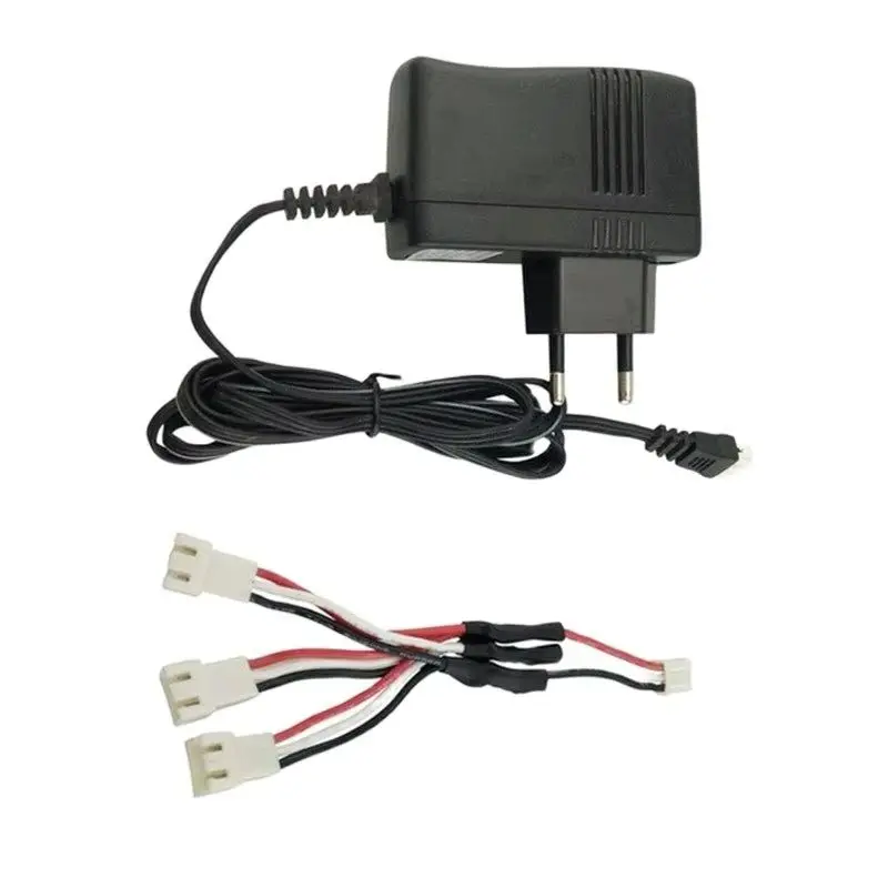 Carregador de Bateria Lipo 2S 7.4V com Plugue EU e Cabo 3 em 1 XH 3P para Drone Quadricóptero RC MJX X8C X8G X8HW X101 Syma X6