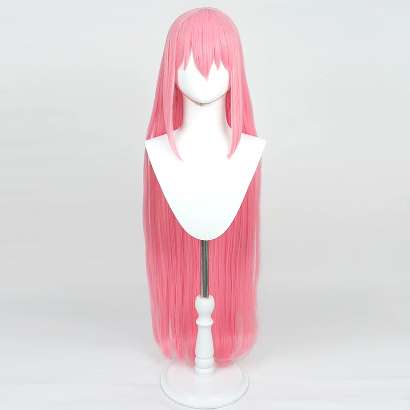 

Cosplay Wig Long Hair 100cm Long Straight Hair with Bangs Pink