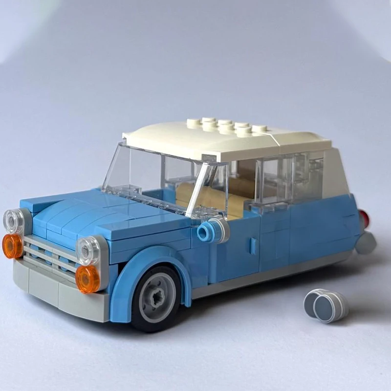 159 pezzi MOC Classic Cares Hatchback Family Car Mini modello di veicolo modello fai da te blocchi di costruzione giocattoli di compleanno regalo
