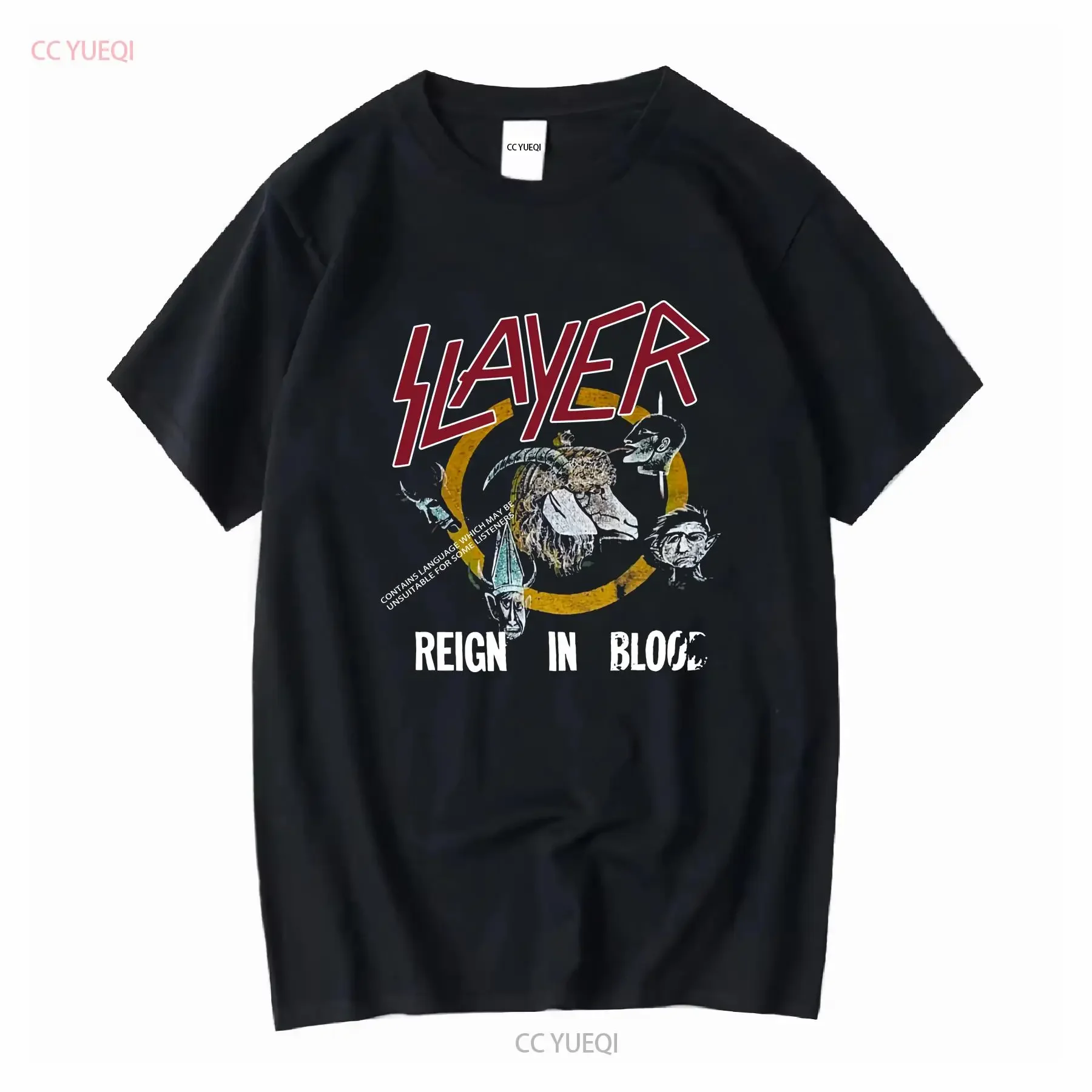 Slayer Reign In Blood Vintage T Shirt 1986 Very Rare vintage Washed Versatile Breathable Stylish Soft Casual graphic Slightly
