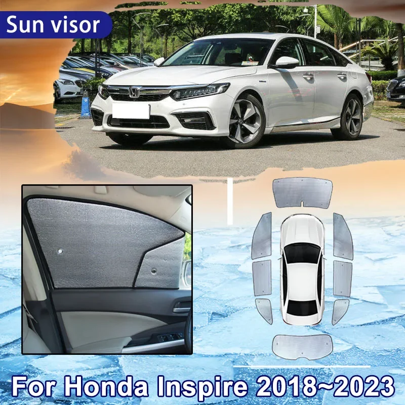 

For Honda Inspire Accord 2018~2023 2021 2022 Car Sun Shade Car Full Coverage Sunshade Windshield Sides Window Sunshades Cooling