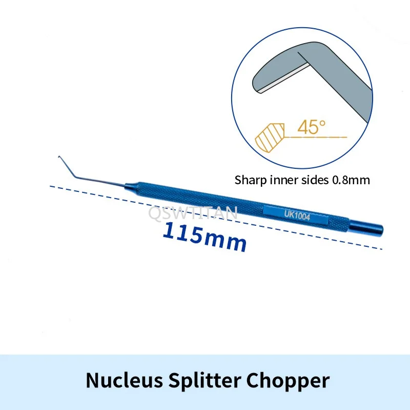 Titanium  Nucleus Chopper Manipulator Capsule Retractor Double Eyelid Tool Ophthalmic Instrument