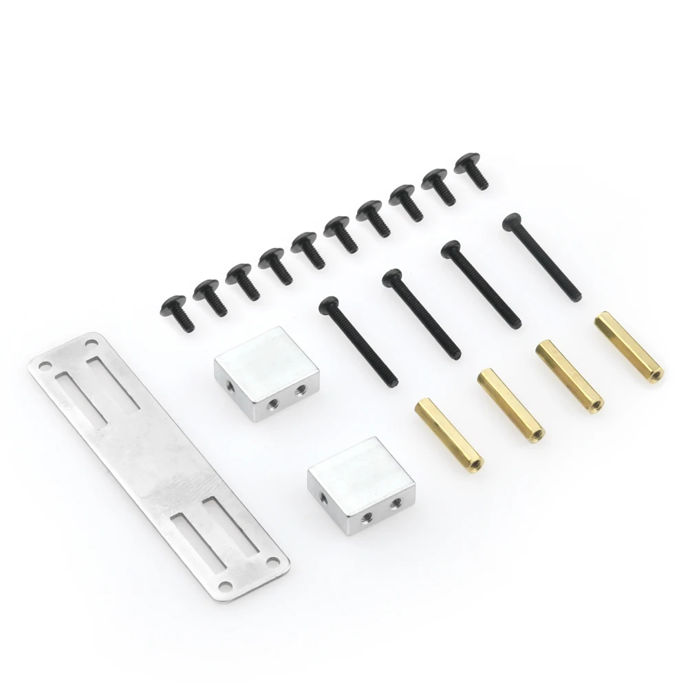 【CYBER MONDAY】Metal Servo Fixed Mount Bracket Kit for B14 B16 B36 C24 C34 1/16 RC Truck Car Upgrade Parts Accessories,Silver