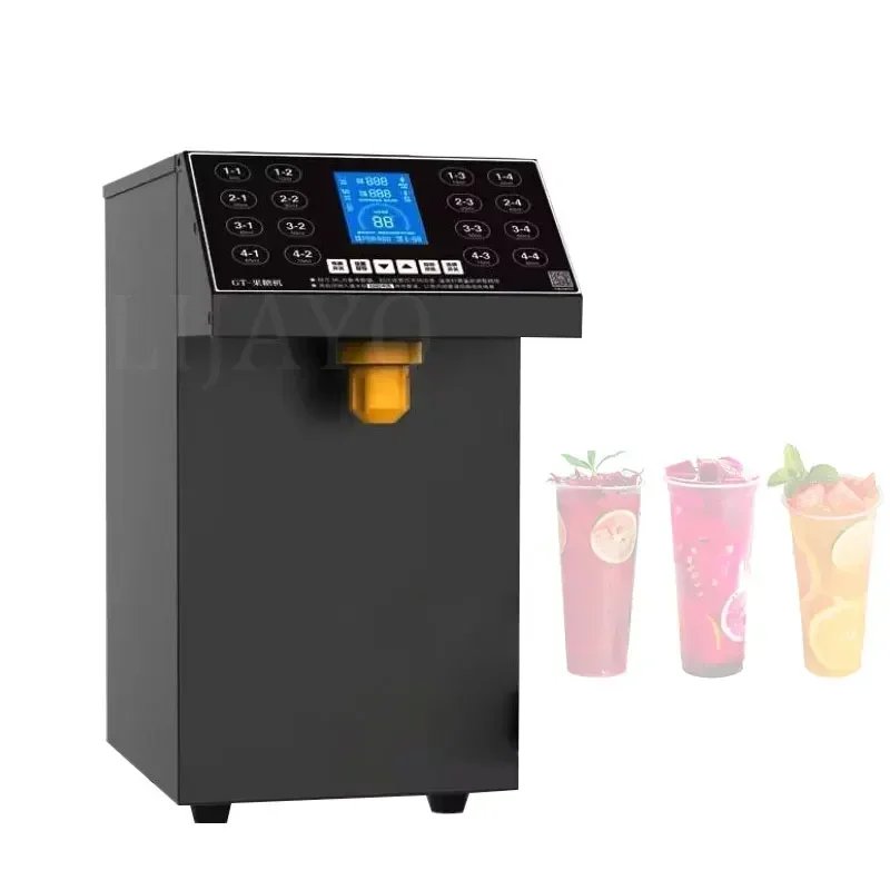 

220V Syrup Dispenser With Low-Level Pre-Sensor Black Stainless Steel Automatic Fructose Dosing Dispenser