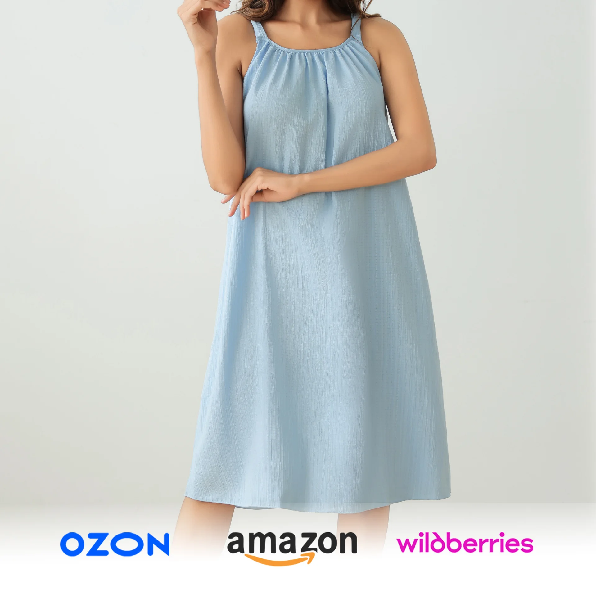 

New 2025 Spring Summer Women's Solid Color Camisole Nightgown - Simple Casual Sleepwear Loungewear SH23111 Lightweight Cozy Soft