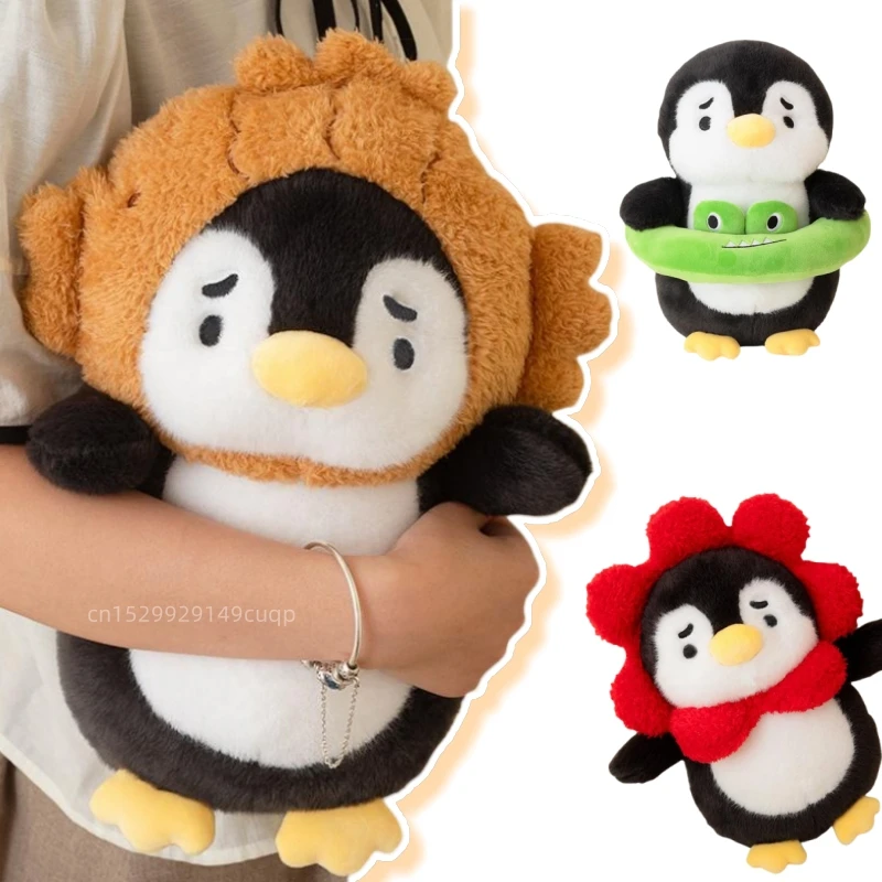 

23/32cm Cartoon Cute Cosplay Penguin Plush Doll Pillow Flower Taiyaki Frog Penguin Animal Stuffed Toy Home Decor Gift For Kids