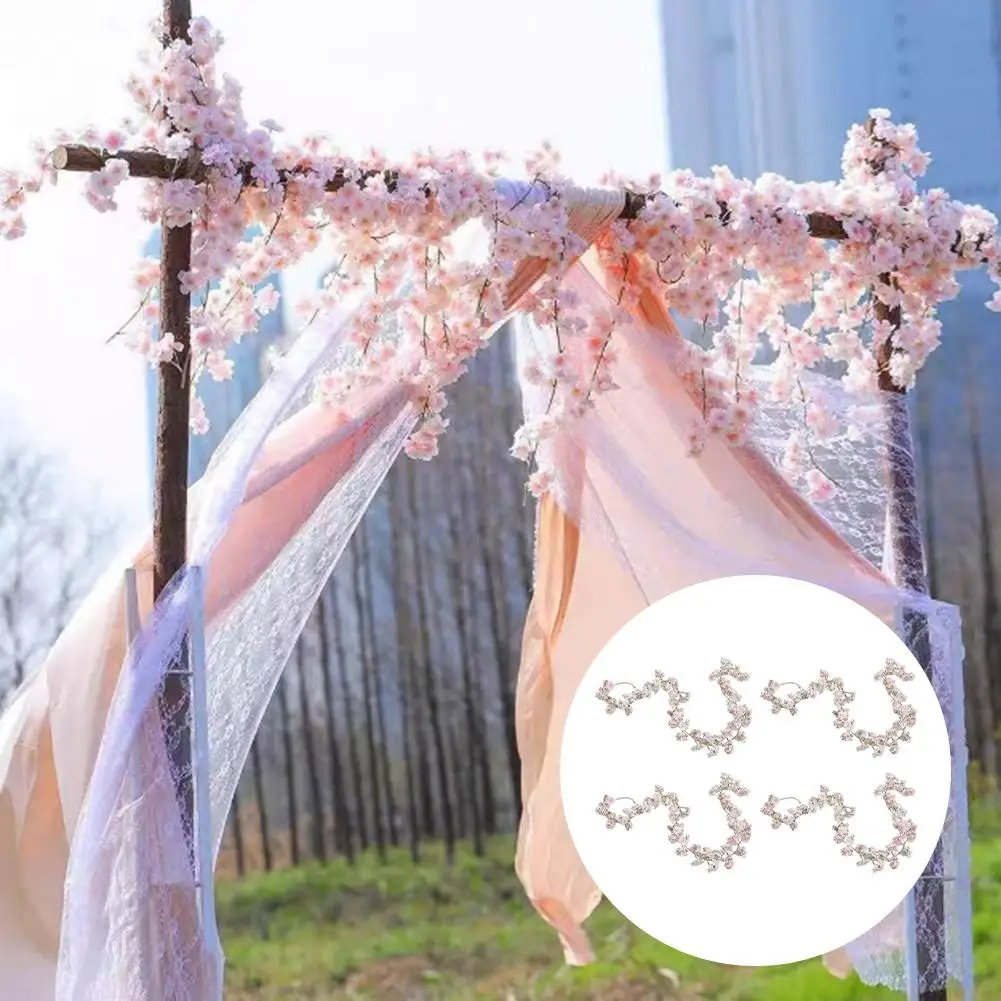 

Искусственные венки из цветов вишни - идеально подходят для свадеб и вечеринок, 2/4 шт., композиция из искусственных растений для домашнего декора в саду своими руками