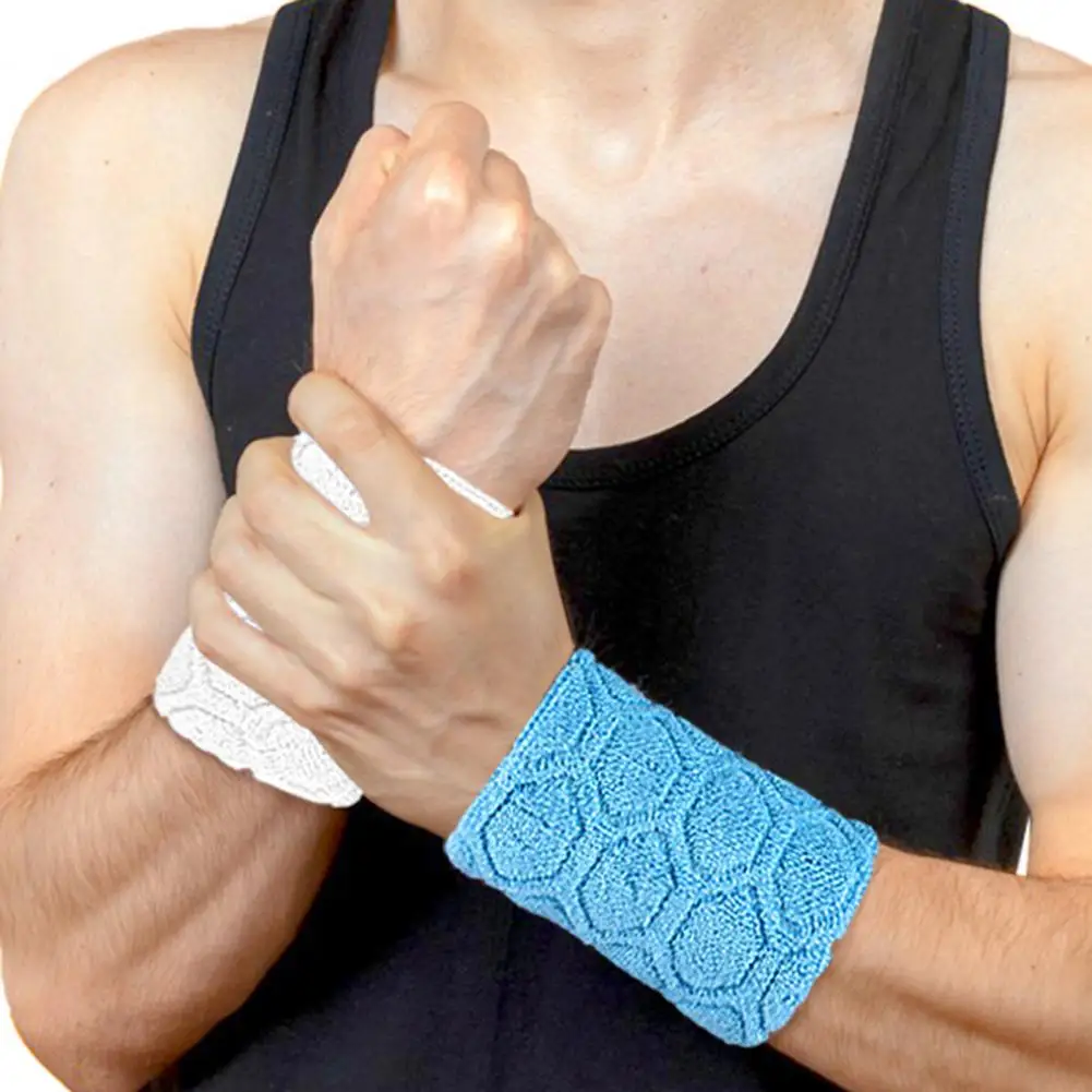 Wear-resistant Wrist Protector Sports Wrist Guards Sports Sweatbands Wristbands Elastic Sweat-absorbing Bracelets for Tennis