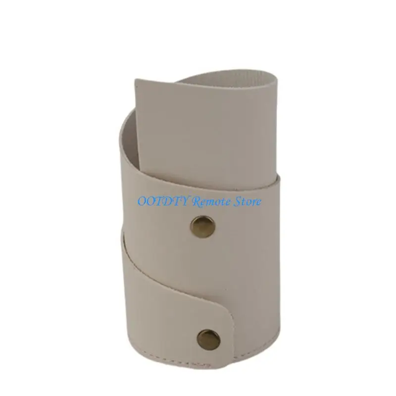 

Leather Pencil Cup For Office Desk Multipurpose Pen Storage Container Leather Makeup Brush Case 2.56x4.33Inch