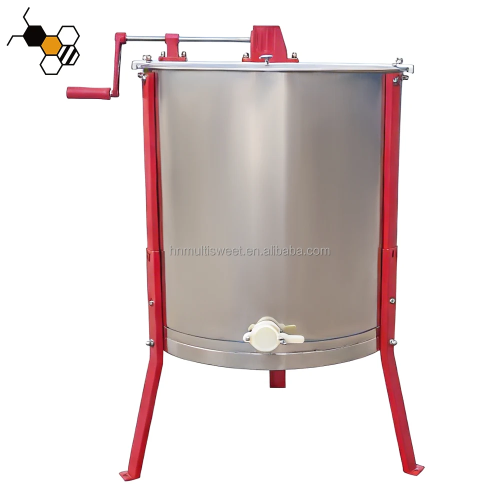 Honey Processor Device 4 Frames Dadant Manual Honey Centrifuge Extractor Machine for Bees Extracting