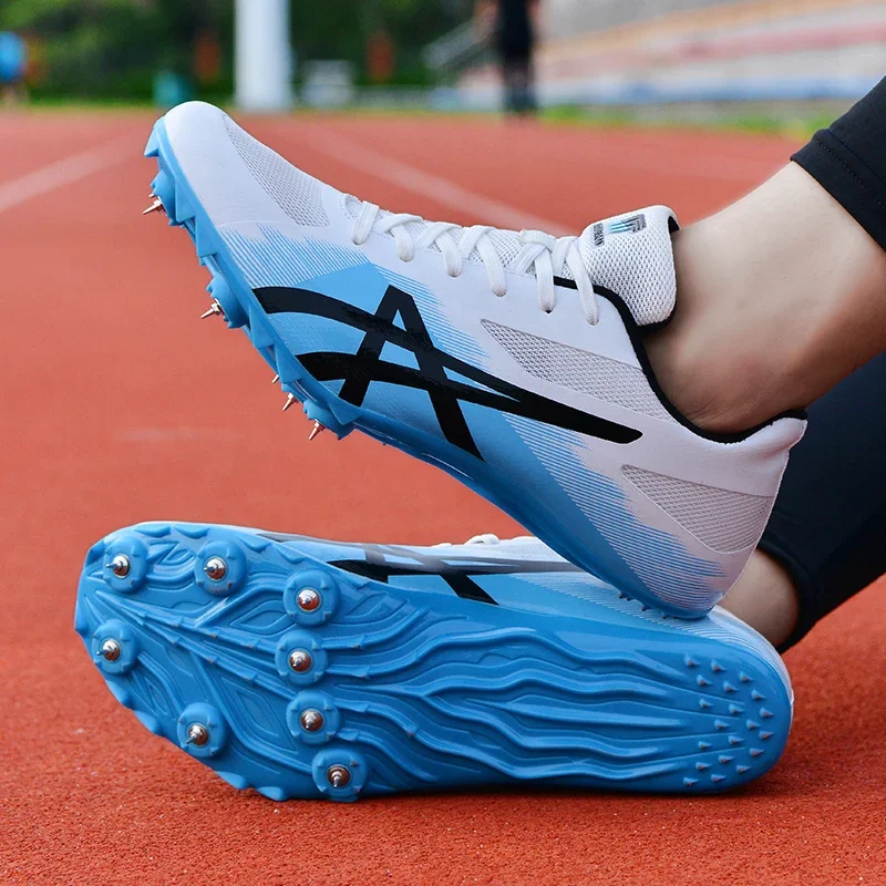 Men's Athletic Shoe Brand Race Sneakers Big Size 46 Track Spikes Shoes for Men Women High Quality Professional Running Shoes Man