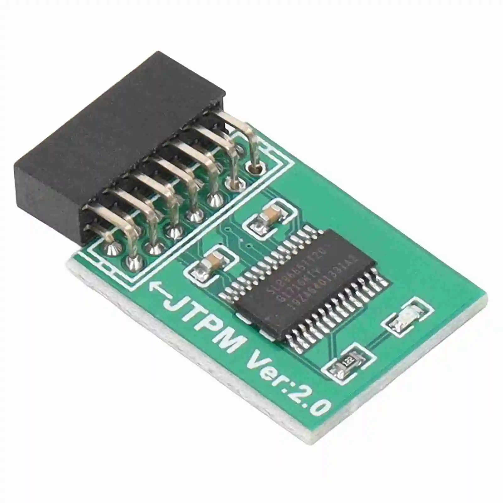 【Sale】TPM 2.0 Module Strong Encryption 14 Pin LPC Interface TPM Module Board for Win11 Green 14 Pin TPM2.0 Module