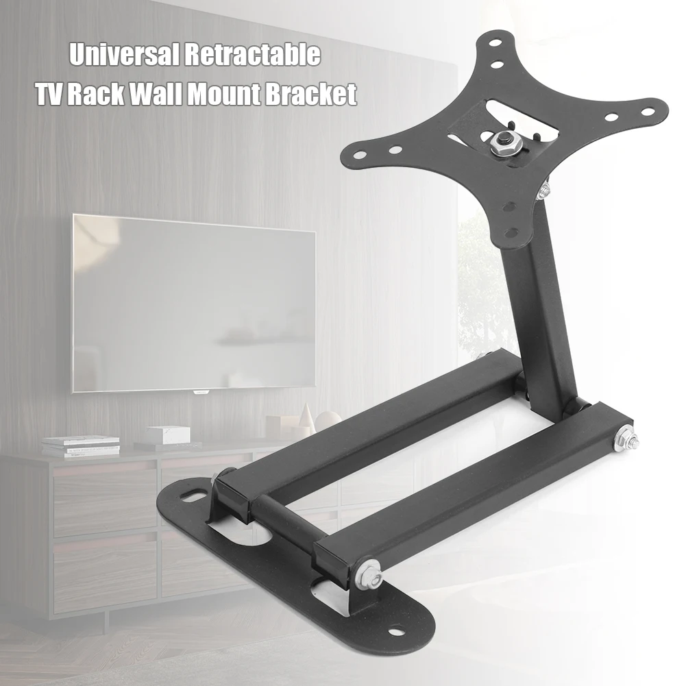 Universal Wall Mount Telescopic Bracket Load Bearing 30KG for Monitor TV 17 to 32 inches Angle Adjustable Holder Expansion Stand