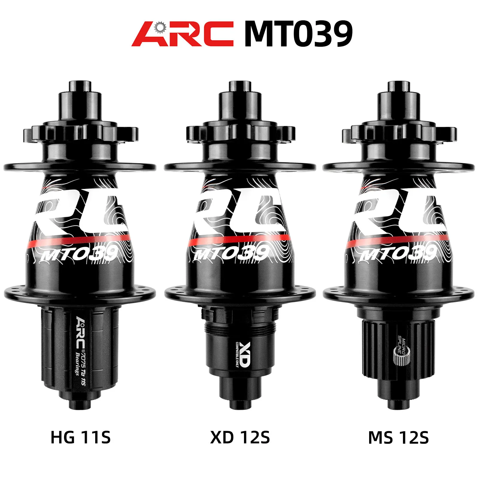 ARC 039 MTB Bike Hub Front Rear Bicycle Hub 6 Pawls 114 Clicks Mountain NBK Sealed Bearing 32 Hole HG XD MS 8 9 10 11 12S QR TA