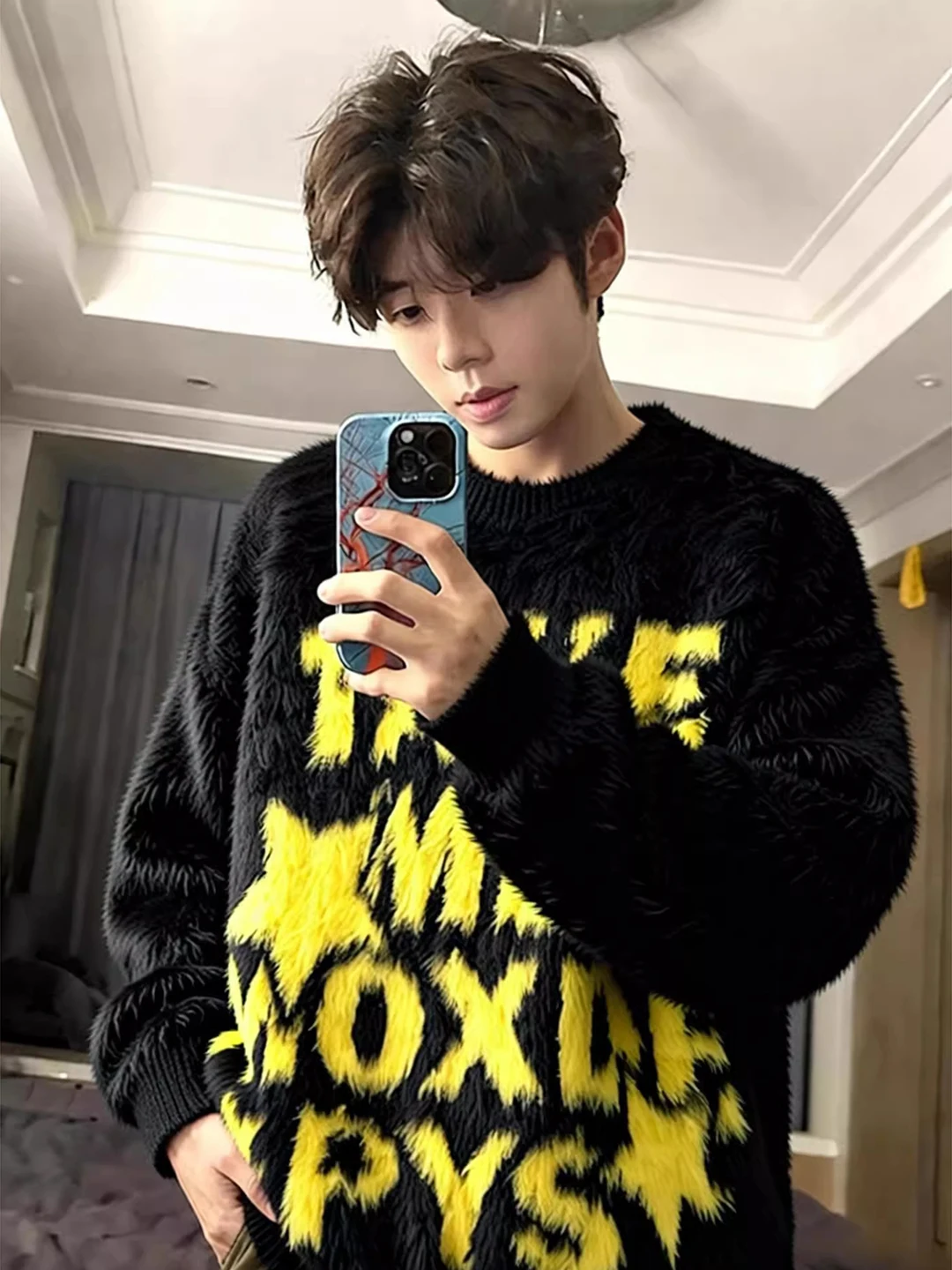 

Мужской зимний свитер Bla Mink: мягкий, уютный, вязаный, с круглым вырезом, повседневный, комфортный, теплый, молодежный, модный.