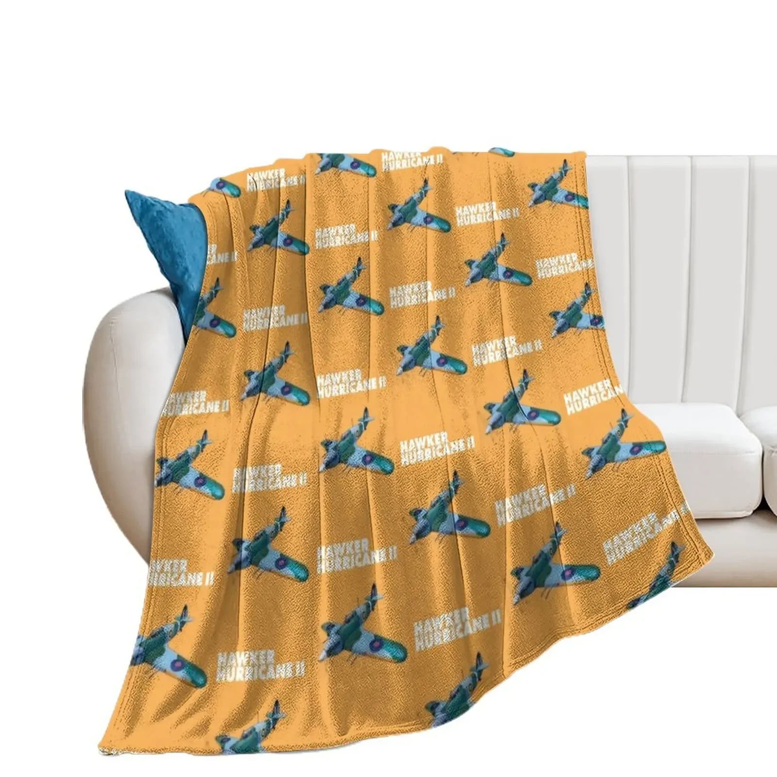 RAF Hawker Hurricane by Dennis Weber of ShreddyStudio Throw Blanket Baby Nap Loose Blankets