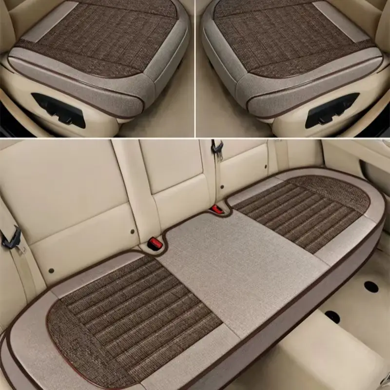 New Comfortable Car Linen Seat Cushion Wear-Resistant Universal Breathable Car Seat Pad for Vehicle Seat Protection