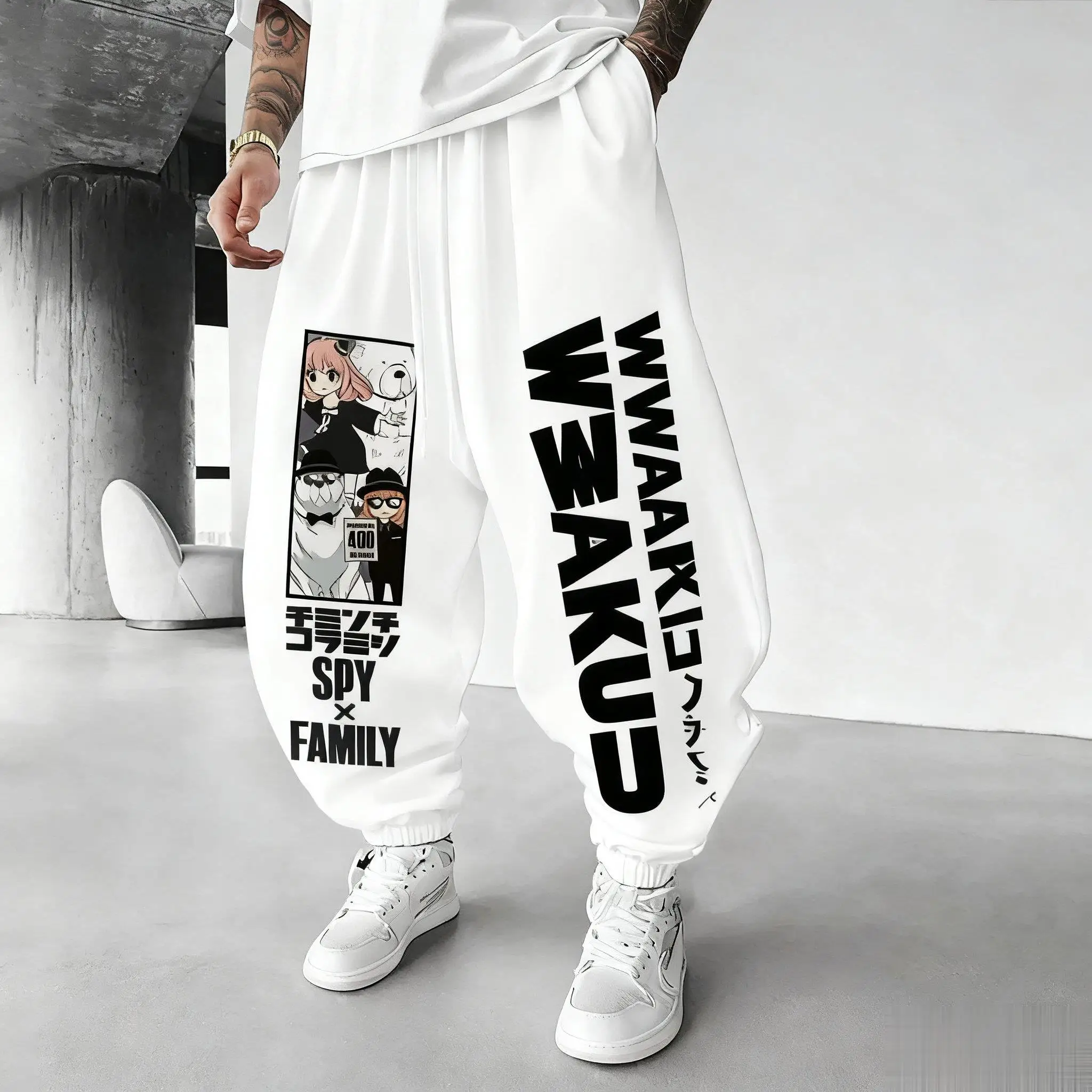 

Unisex Japanese Anime Men Pants Graphic Print Japanese Streetwear Sweatpants Casual Trousers Loose Hip Hop Summer Autumn Trendy