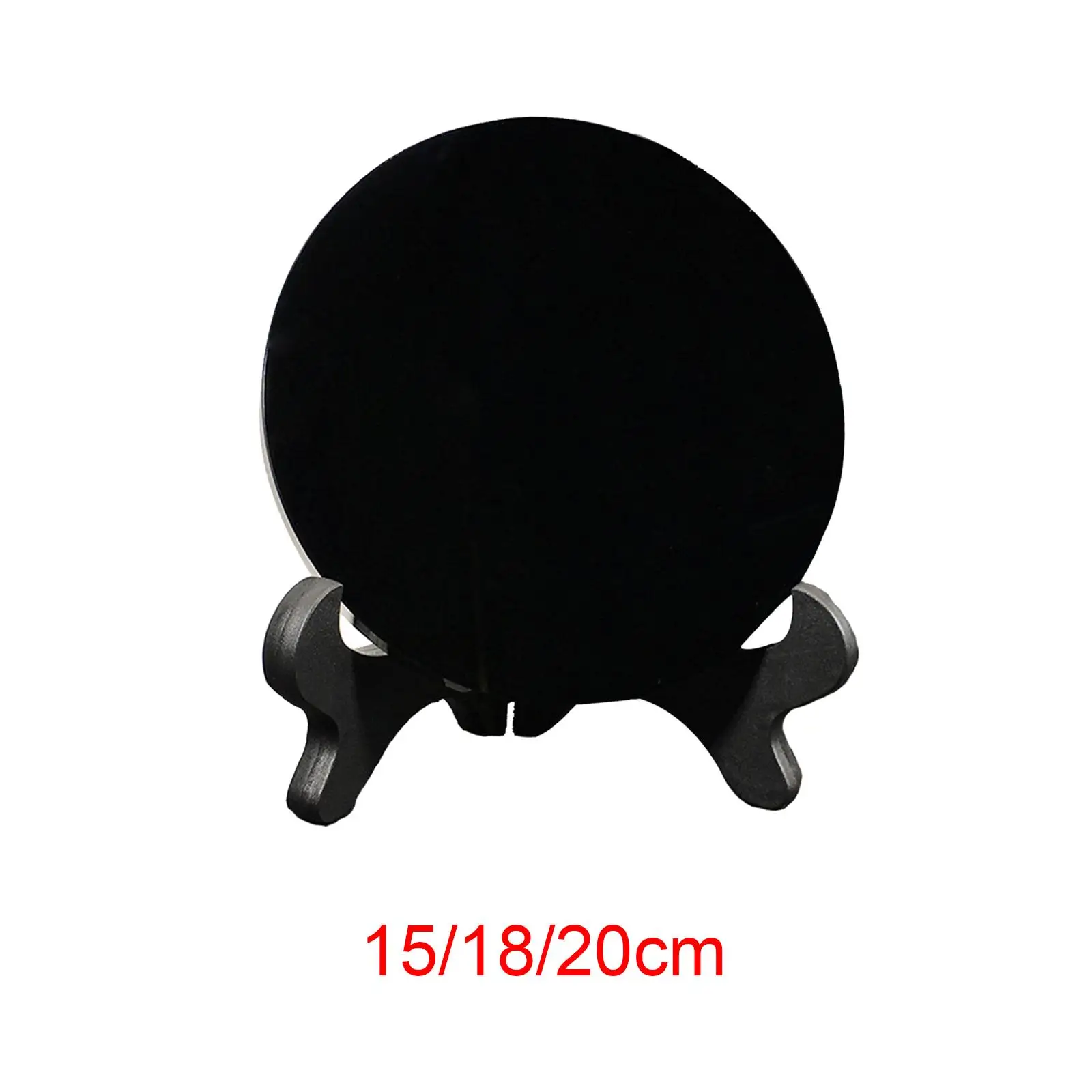 Obsidian Stone Disc Circle Disc Round Plate Home Decoration Ornament Crafts Mini Obsidian Scrying Mirror Feng Shui Mirror