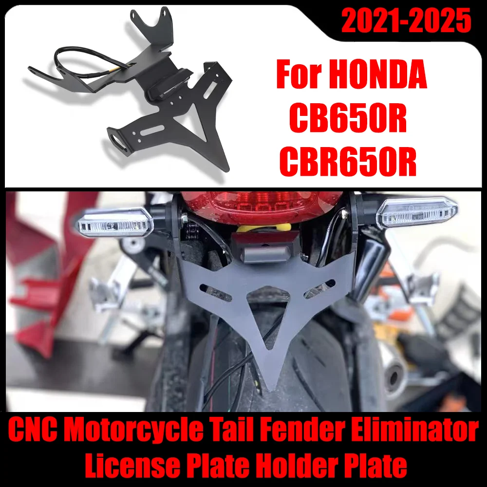 

MTKRACING For HONDA CB650R CBR650R 2021-2025 Rear Tail License Plate Holder Short Tail Holder