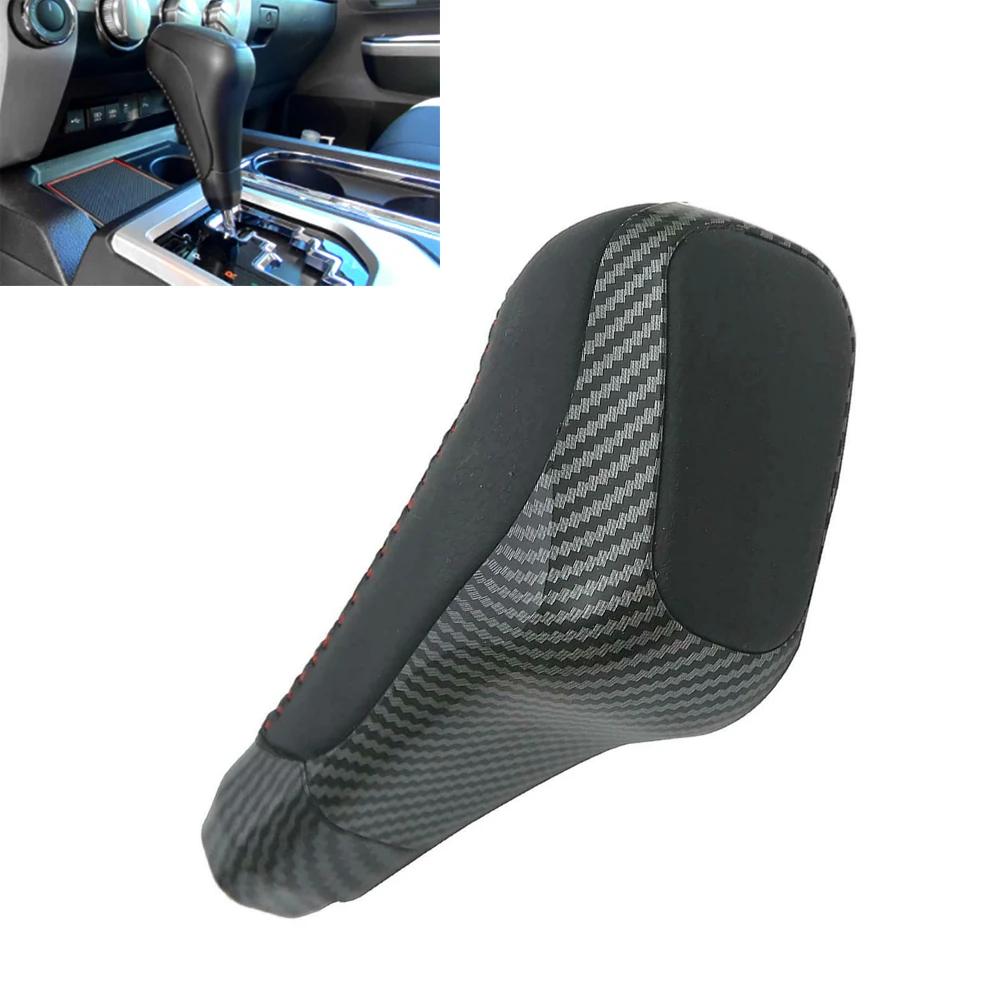 Automatic Shift Knob TR57-34141 1pc Brand New Carbon Fiber Pattern PTR5734141-02 Plastic Car Accessories For Toyota