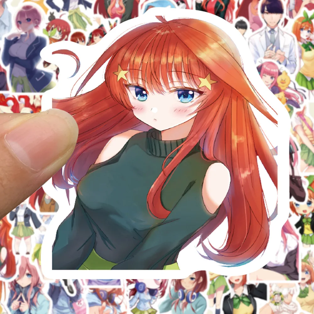 50pcs The Quintessential Quintuplets Cartoon Cute Sticker Luggage Scooter Computer Decorative Stickers