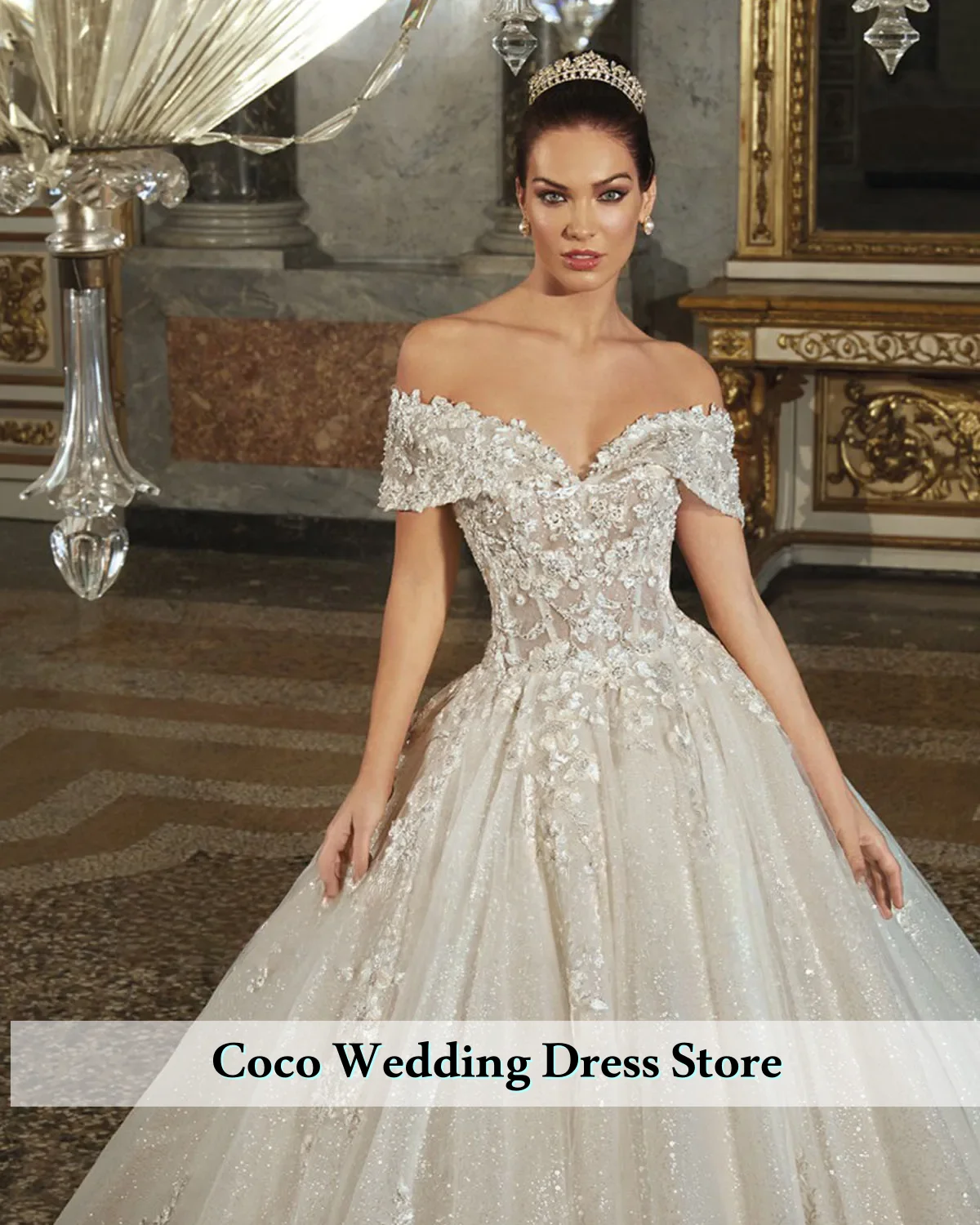 Изящное вечернее платье трапециевидной формы из тюля с открытыми плечами по индивидуальному заказу и кружевными аппликациями, вечернее платье без рукавов, платье для выпускного вечера