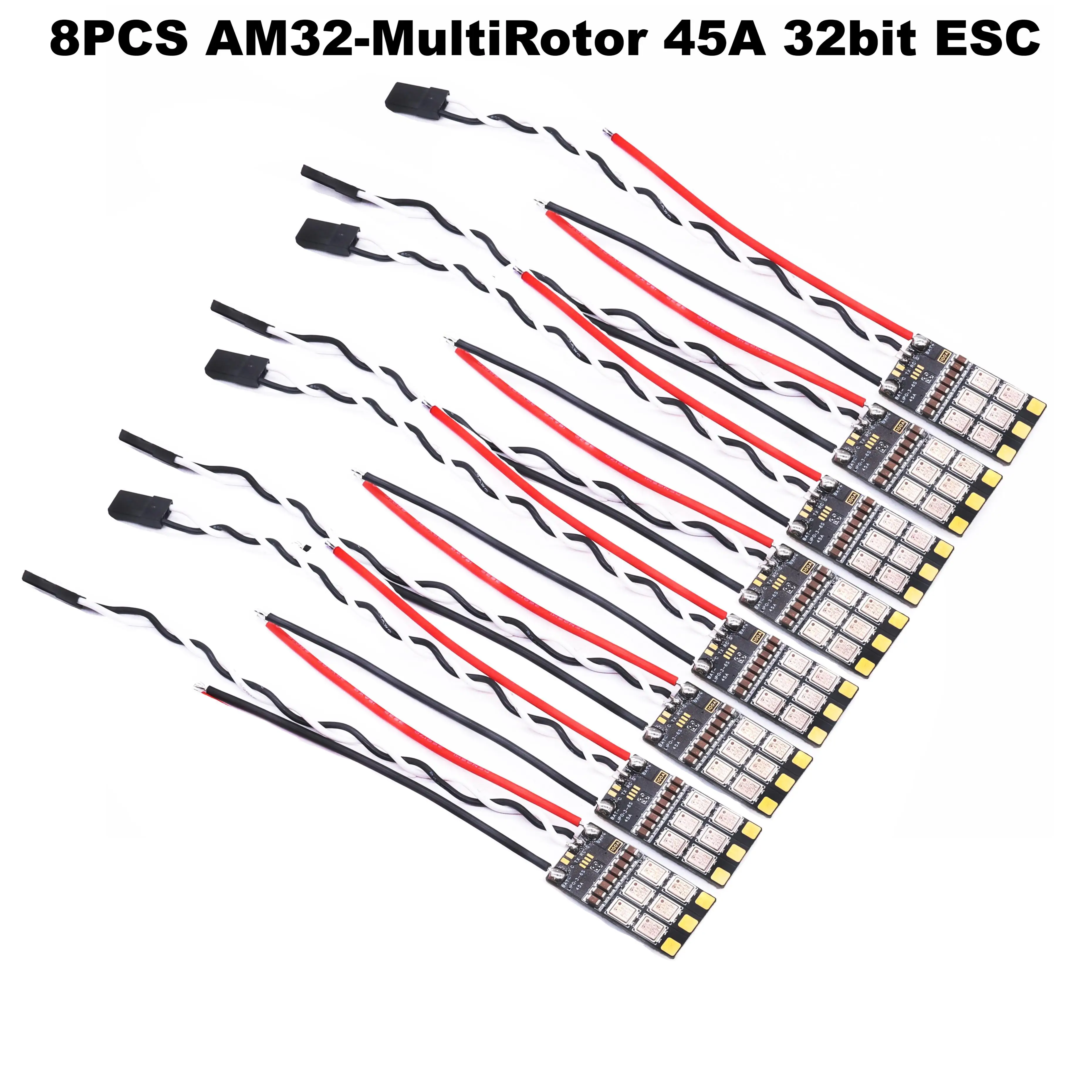 B-CUBE AM32-MultiRotor 45A 32bit ESC Suporte 3-6S Suporte para motor sem escova DShot300 600 PWM FPV F4 722 Controle de voo