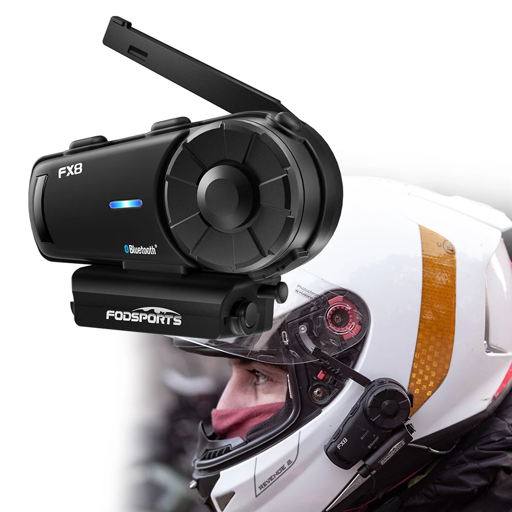 Full Duplex Intercomunicador Moto FM Radio Bt Interphone  Motorcycle Helmet Intercom Bluetooth Headset