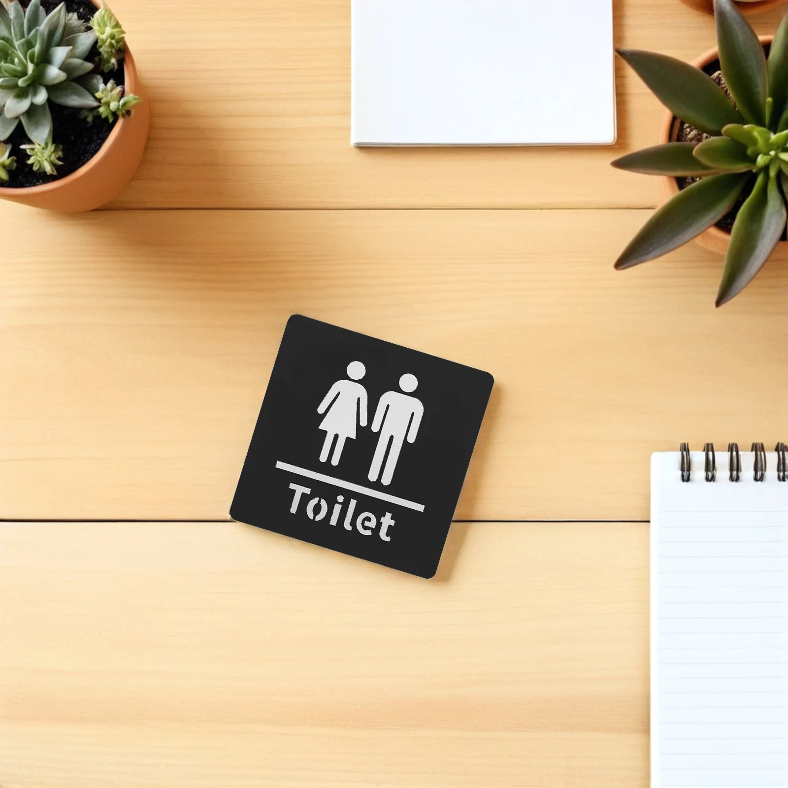 

3pcs Square Toilet Sign: Acrylic Restroom Signs For Men Women Unisex Bathroom Door Sticker Washroom Decal For