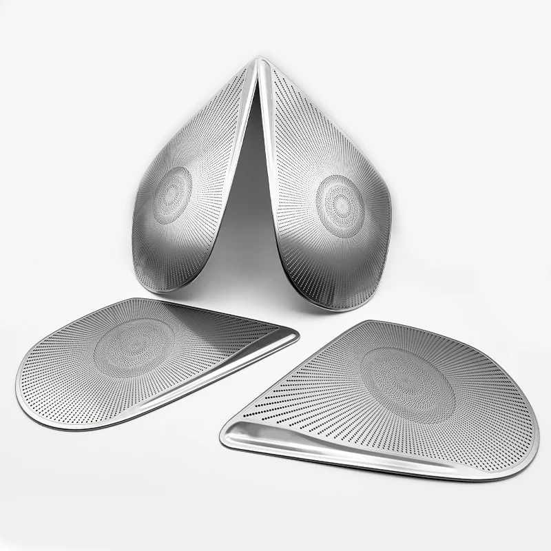 Stainless Steel Mesh Door Kick Guard & Speaker Cover for Mazda6 Mazda 6 Atenza 2020 -2024 Silvery Self-Adhesive Protective Trim