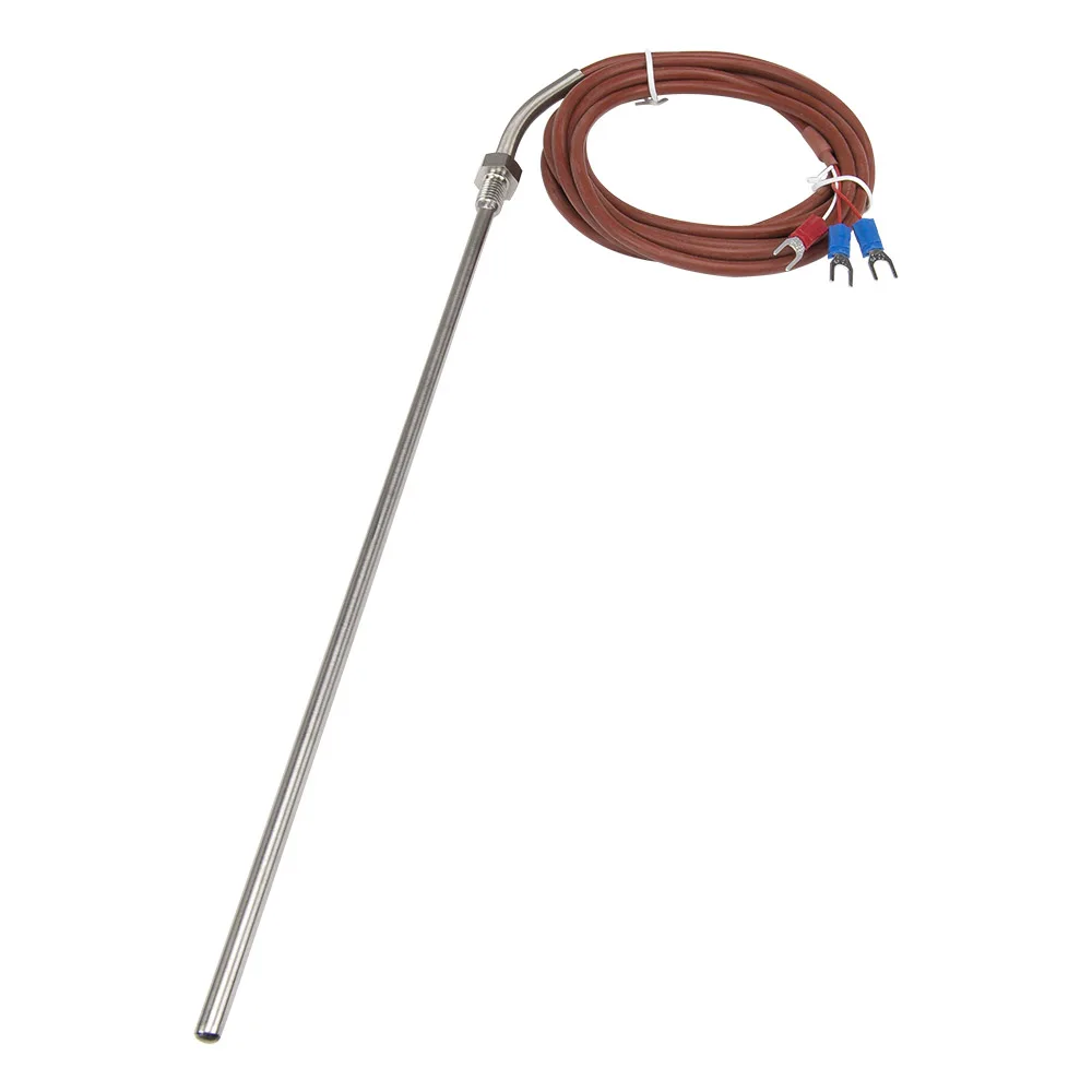 FTARP09 PT1000 type 2m Silica gel cable 250mm 316L probe head RTD temperature sensor M8 thread