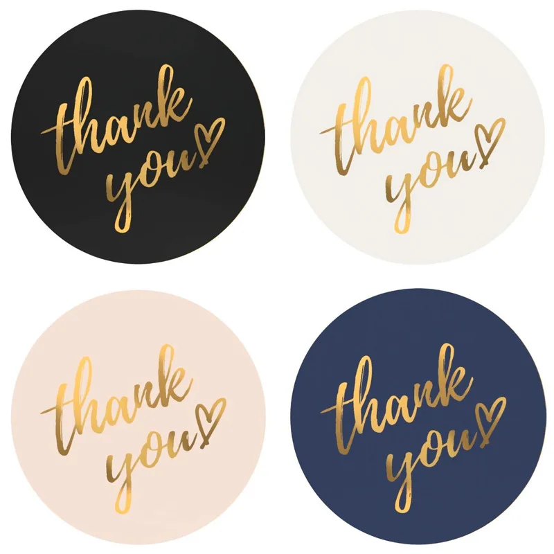 500 Pcs 1-1.5Inch Gift Sealing Simple Thank You Stickers Christmas Design Festival Birthday Party Decorations Labels