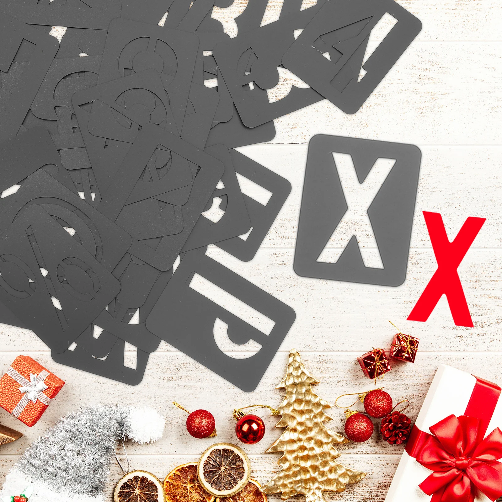 

1Set Letter Stencil Durable PP Plastic Craft Painting Stencils for Wood Wall DIY Art Projects Reusable Alphabet Number Stencils